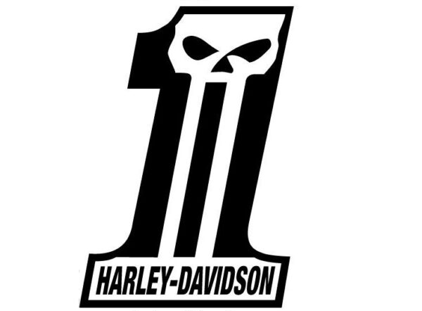 Наклейки для Harley Davidson ONE SCULL logo