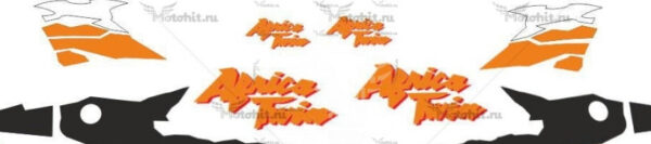 Комплект наклеек Honda XRV-750 1996-2002 AFRICA-TWIN-ORANGE часть
