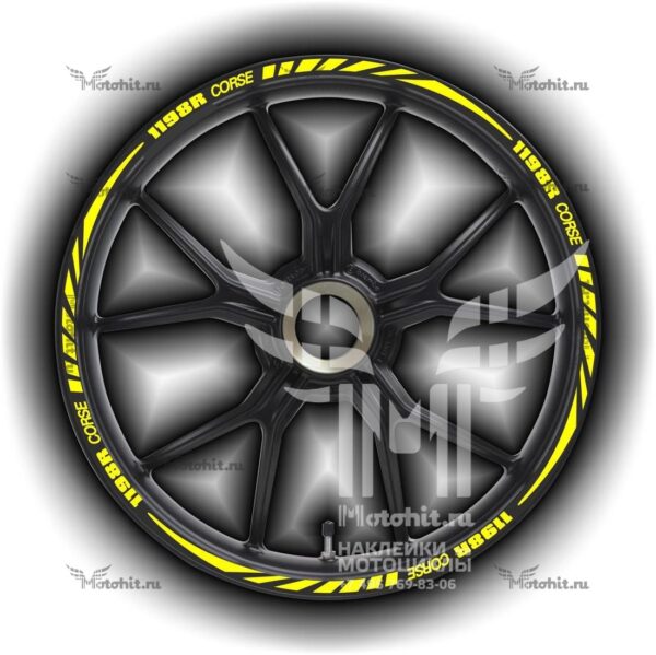 Комплект наклеек на обод колеса мотоцикла DUCATI 1198-R-CORSE