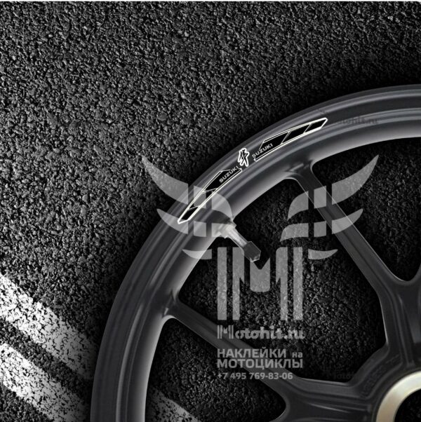 Комплект наклеек на обод колеса мотоцикла SUZUKI HAYABUSA-SYMBOL