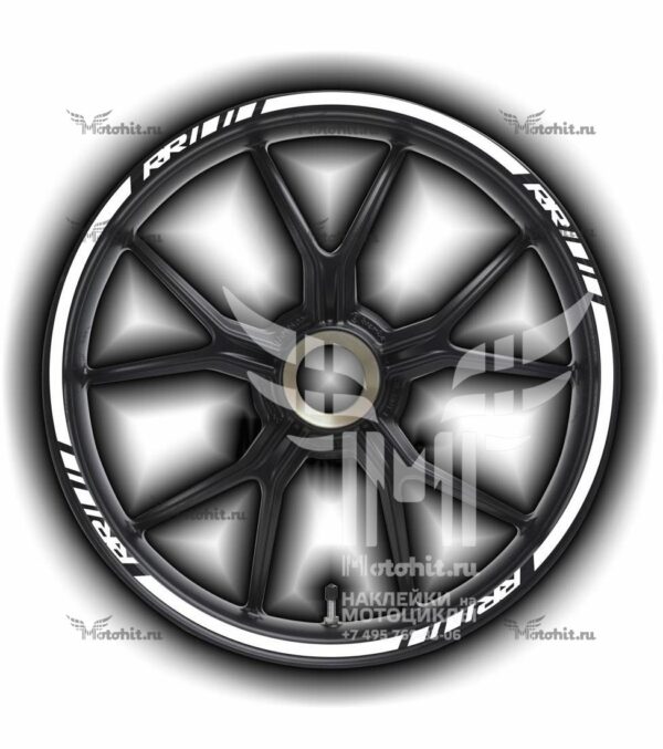 Комплект наклеек на обод колеса мотоцикла BMW RR