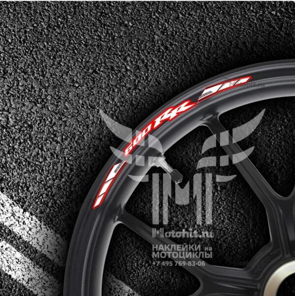 Комплект наклеек на обод колеса мотоцикла HONDA 600-RR