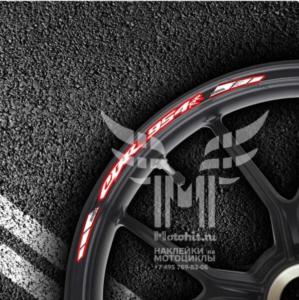 Комплект наклеек на обод колеса мотоцикла HONDA CBR-954-RR