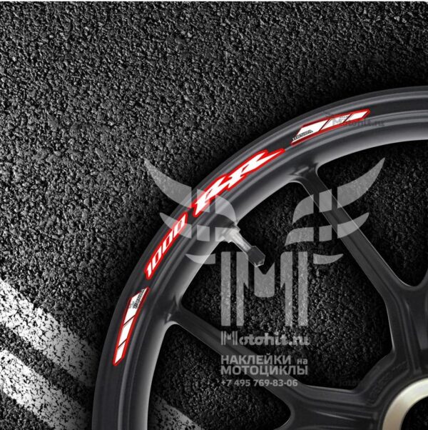 Комплект наклеек на обод колеса мотоцикла HONDA 1000-RR