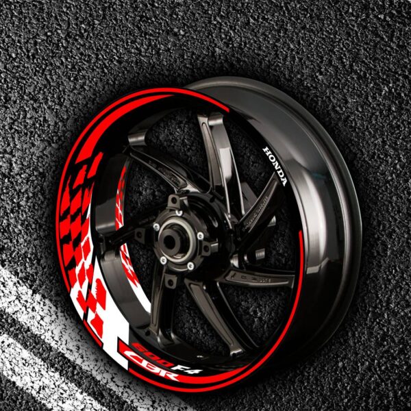 Комплект огненных наклеек на колеса мотоцикла HONDA CBR-600-F4