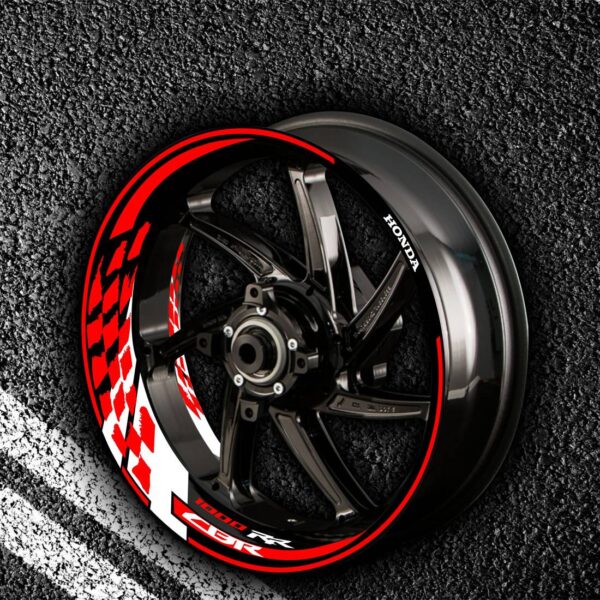 Комплект огненных наклеек на колеса мотоцикла HONDA CBR-1000-RR