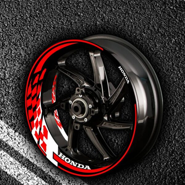 Комплект огненных наклеек на колеса мотоцикла HONDA HONDA