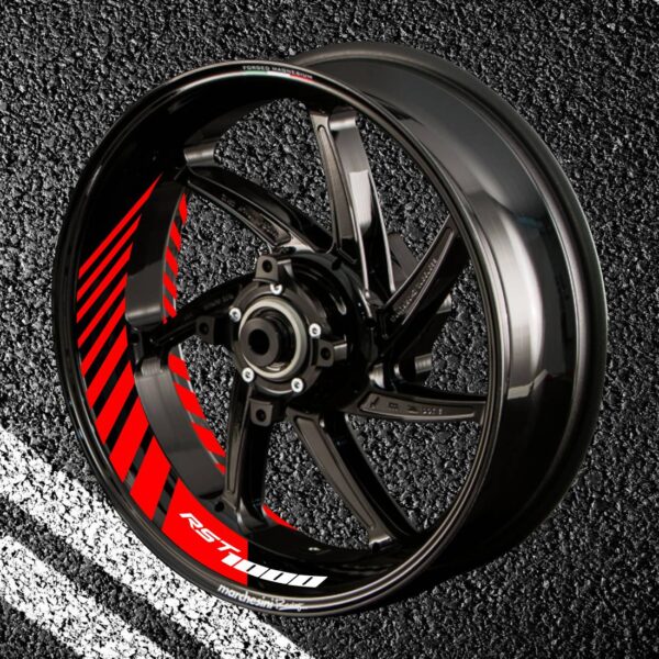 Комплект наклеек с полосами на колеса мотоцикла APRILIA RST-1000