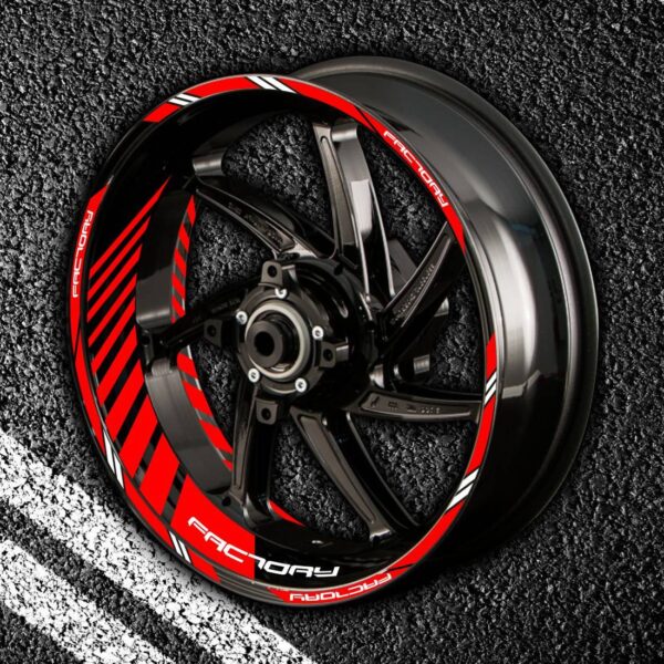 Комплект наклеек с полосами на колеса мотоцикла APRILIA FACTORY