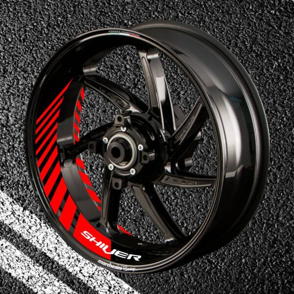 Комплект наклеек с полосами на колеса мотоцикла APRILIA SHIVER