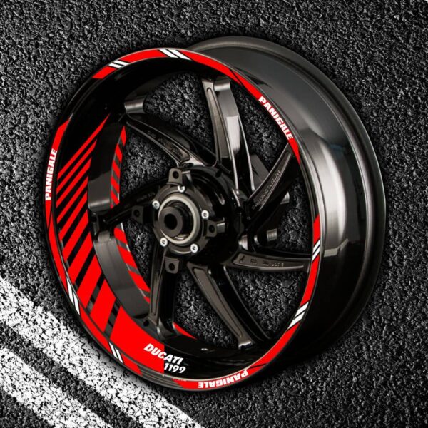 Комплект наклеек с полосами на колеса мотоцикла DUCATI 1199
