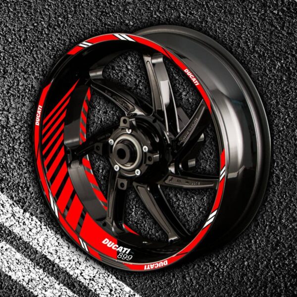 Комплект наклеек с полосами на колеса мотоцикла DUCATI 899