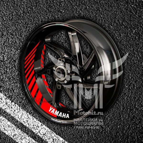Комплект наклеек с полосами на колеса мотоцикла YAMAHA