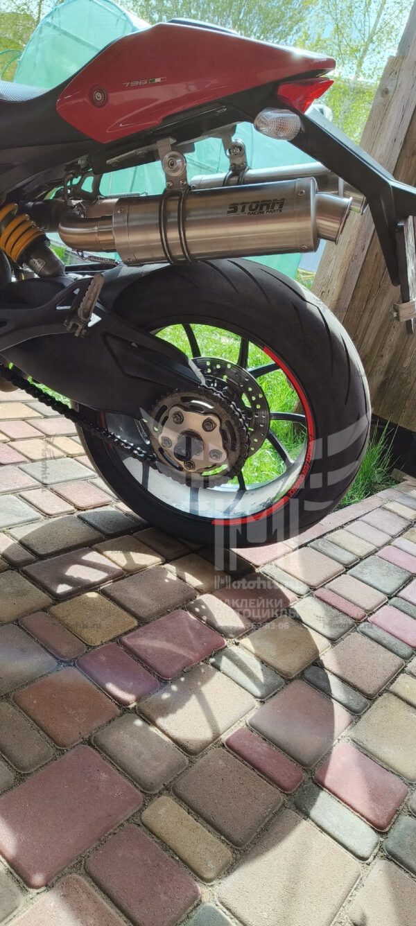 Комплект наклеек на обод колеса мотоцикла DUCATI PERFORMANCE — изображение 3