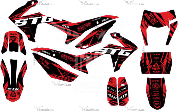 Комплект наклеек для STG FS 125, 140, 160-RED