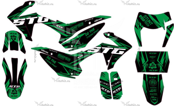 Комплект наклеек для STG FS 125, 140, 160-Green