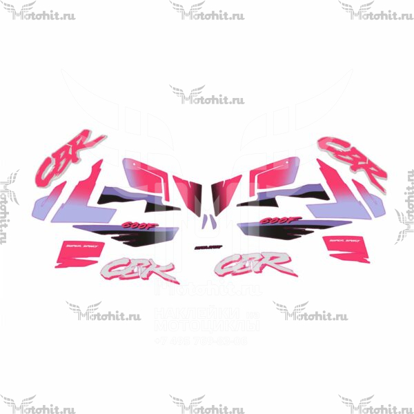 Комплект наклеек Honda CBR-600-F2 1991-1994 PINK