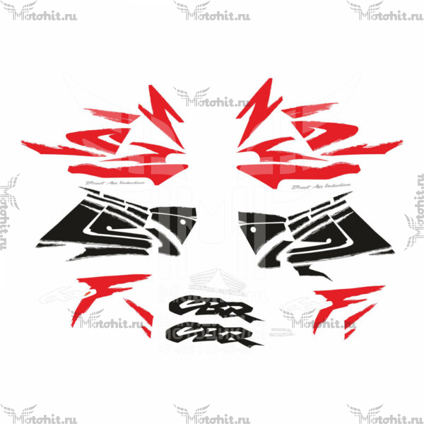 Комплект наклеек Honda CBR-600-F3 RED BLACK 1997-1998