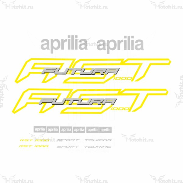 Комплект наклеек Aprilia RST-1000 FUTURA 2001-2004 YELLOW