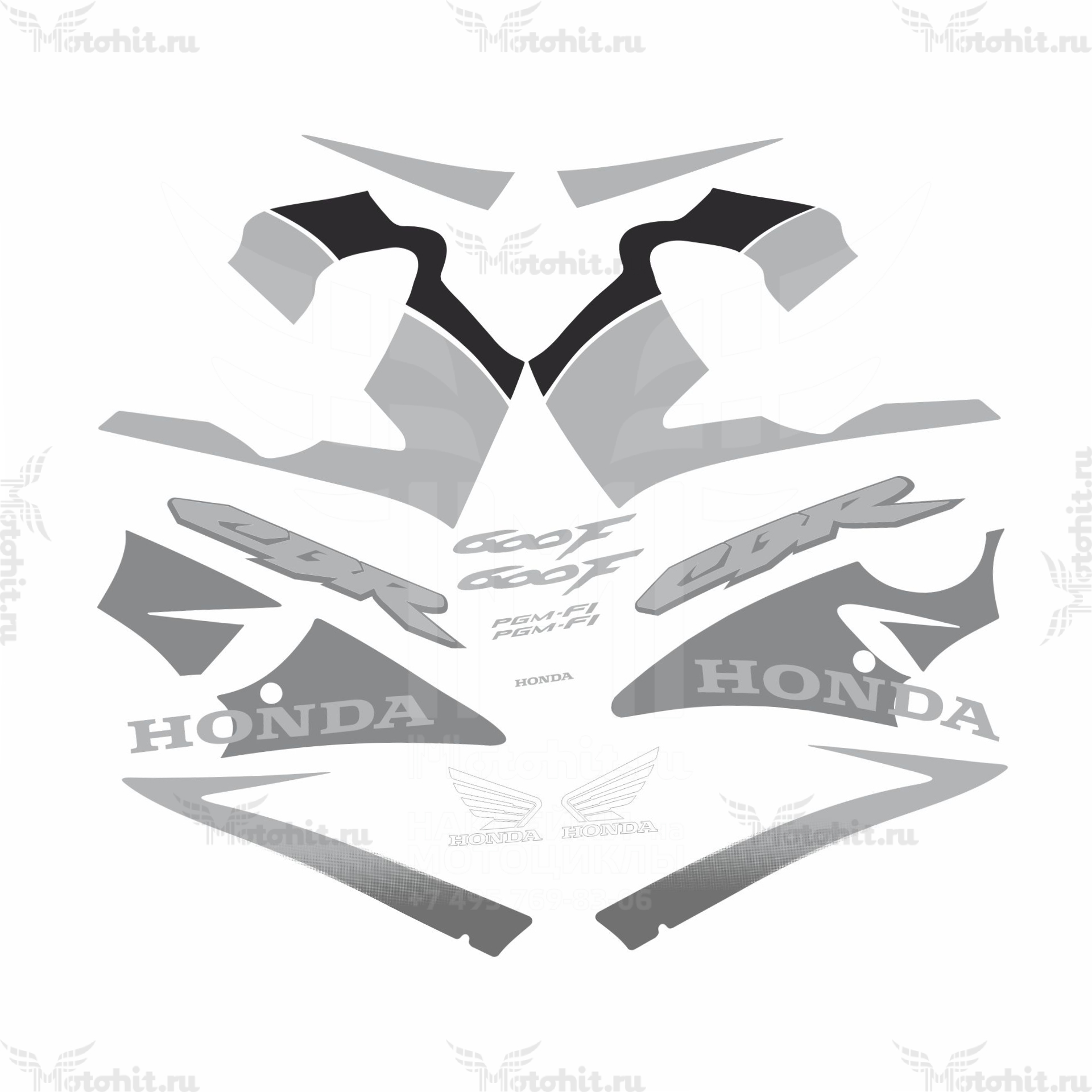 Комплект наклеек Honda CBR-600-F4I 2001-2006