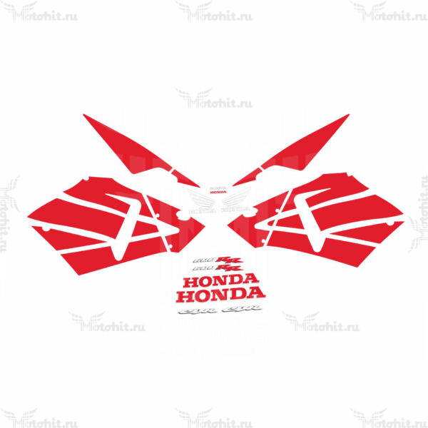 Комплект наклеек Honda CBR-600-RR 2003-2004 BIG-SIDES RED