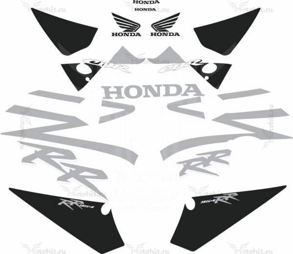 Комплект наклеек Honda CBR-954-RR 2002-2003 SILVER