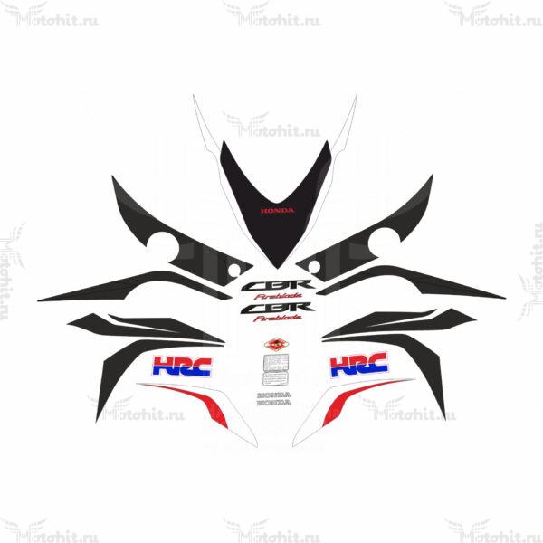 Комплект наклеек Honda CBR-1000-RR 2008-2009 BLACK