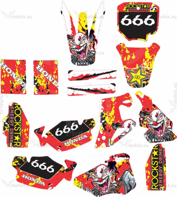 Комплект наклеек на HONDA CR-85 2003-2012
