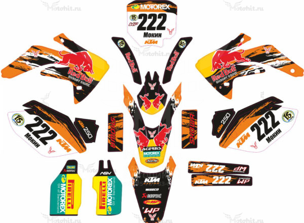 Комплект наклеек Honda CRF-150R 2006-2018 KTM