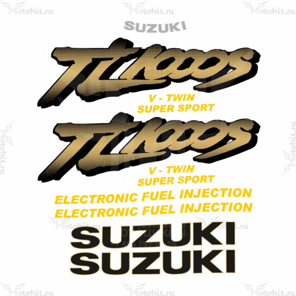 Комплект наклеек SUZUKI TL-1000-S 1999 GOLD