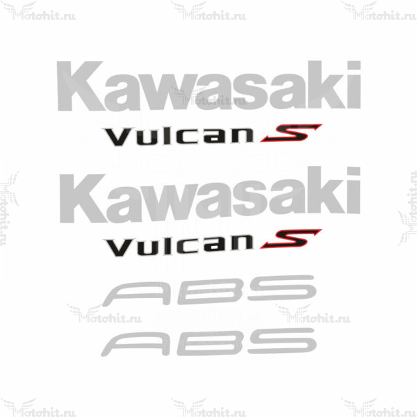 Комплект наклеек на Kawasaki Vulcan S RED