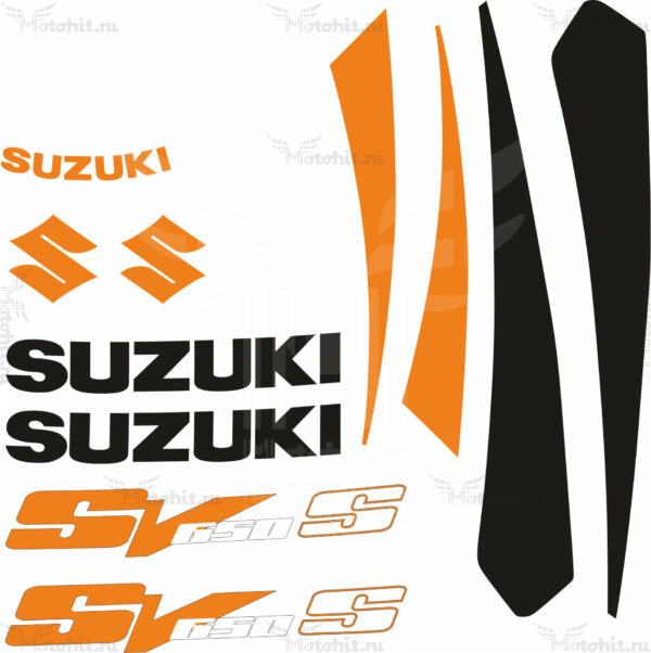 Комплект наклеек SUZUKI SV-650 1999-2010 ORANGE