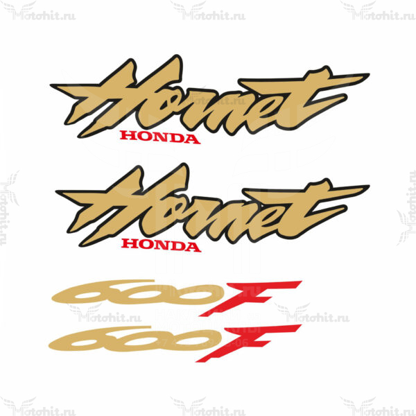 Комплект наклеек Honda CB-600-F HORNET 2002 GOLD