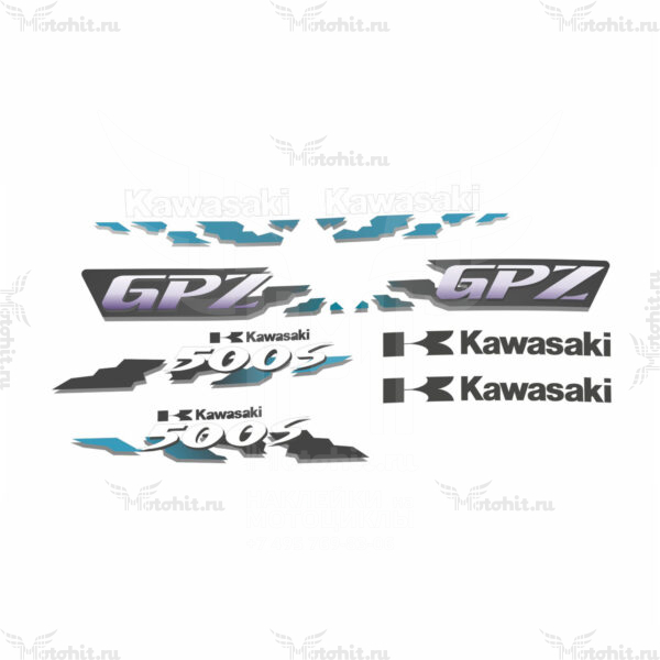 Комплект наклеек Kawasaki GPZ-500-S 1994 SET