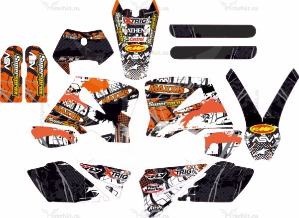 Комплект наклеек на KTM EXC-450-2004-2007